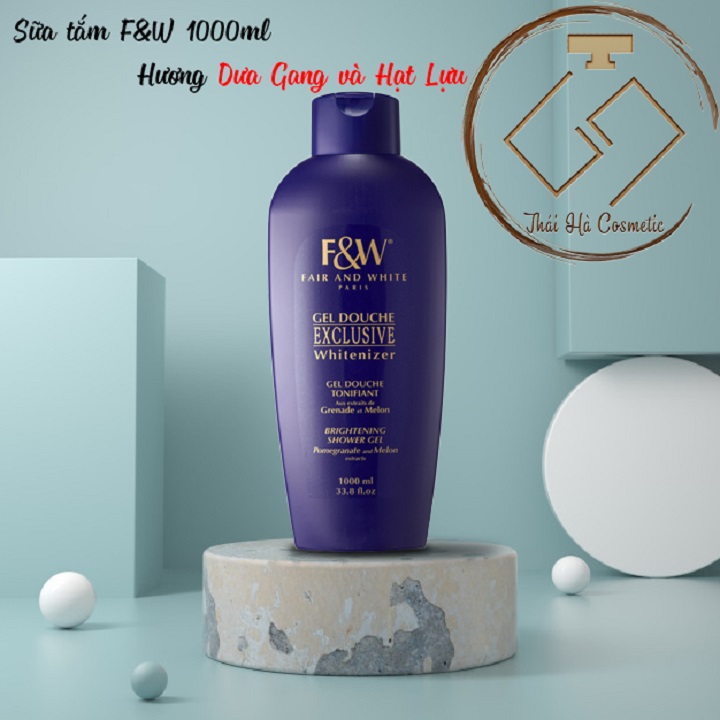 Sữa tắm trắng da F&amp;W exclusive dành cho da đồi mồi, tàn nhang 1000ml