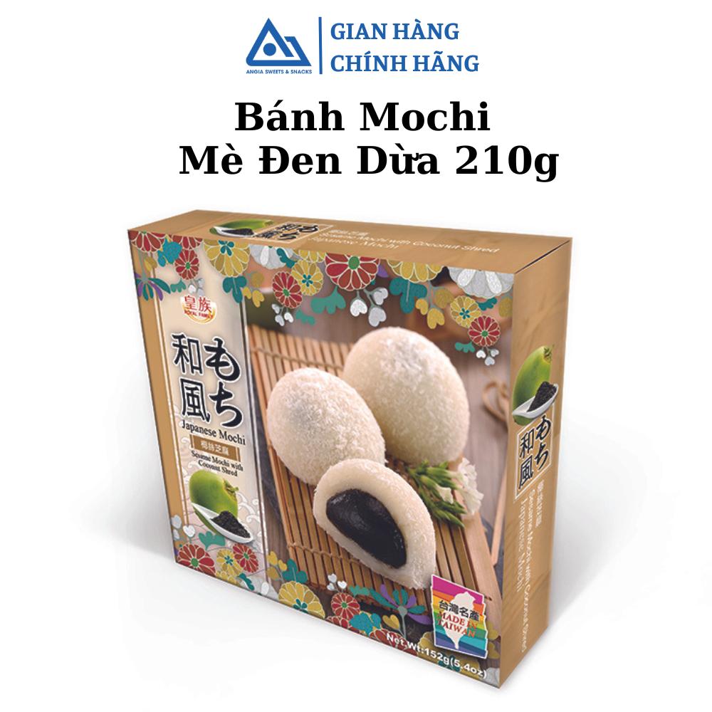 Hình ảnh Bánh Mochi mè đen phủ cơm dừa ăn vặt đài loan 152g An Gia Sweets & Snacks