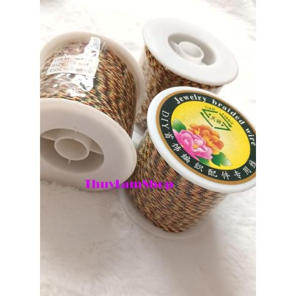 Cuộn chỉ ngũ sắc 1mm dài 150m cuộn ngũ sắc bự làm handmade, tết vòng, làm thuật phù chú