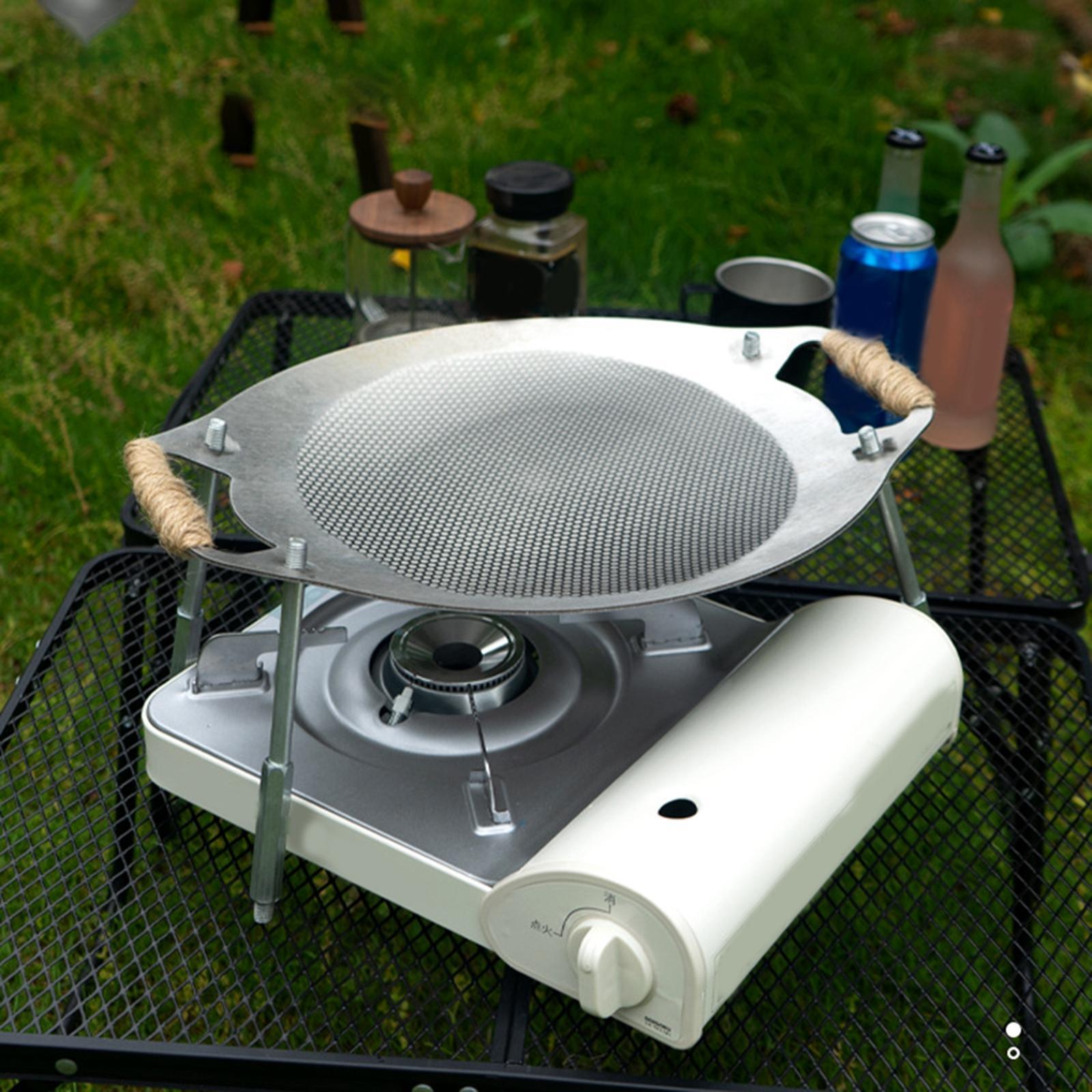 4x Grill Pan Holder Retractable Tool Stand for Barbecue Picnic Camping Indoor Hiking