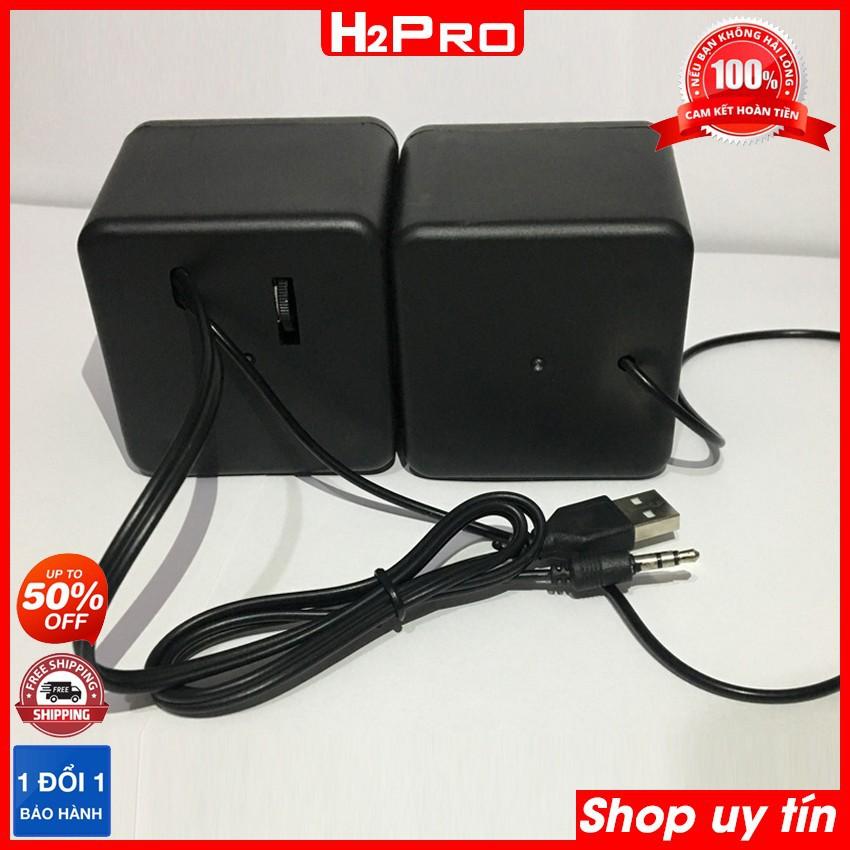 Loa vi tính 2.0 101Z H2PRO 2x3W nghe nhạc hay, nguồn cổng USB và jack 3.5 kết nối PC, Laptop