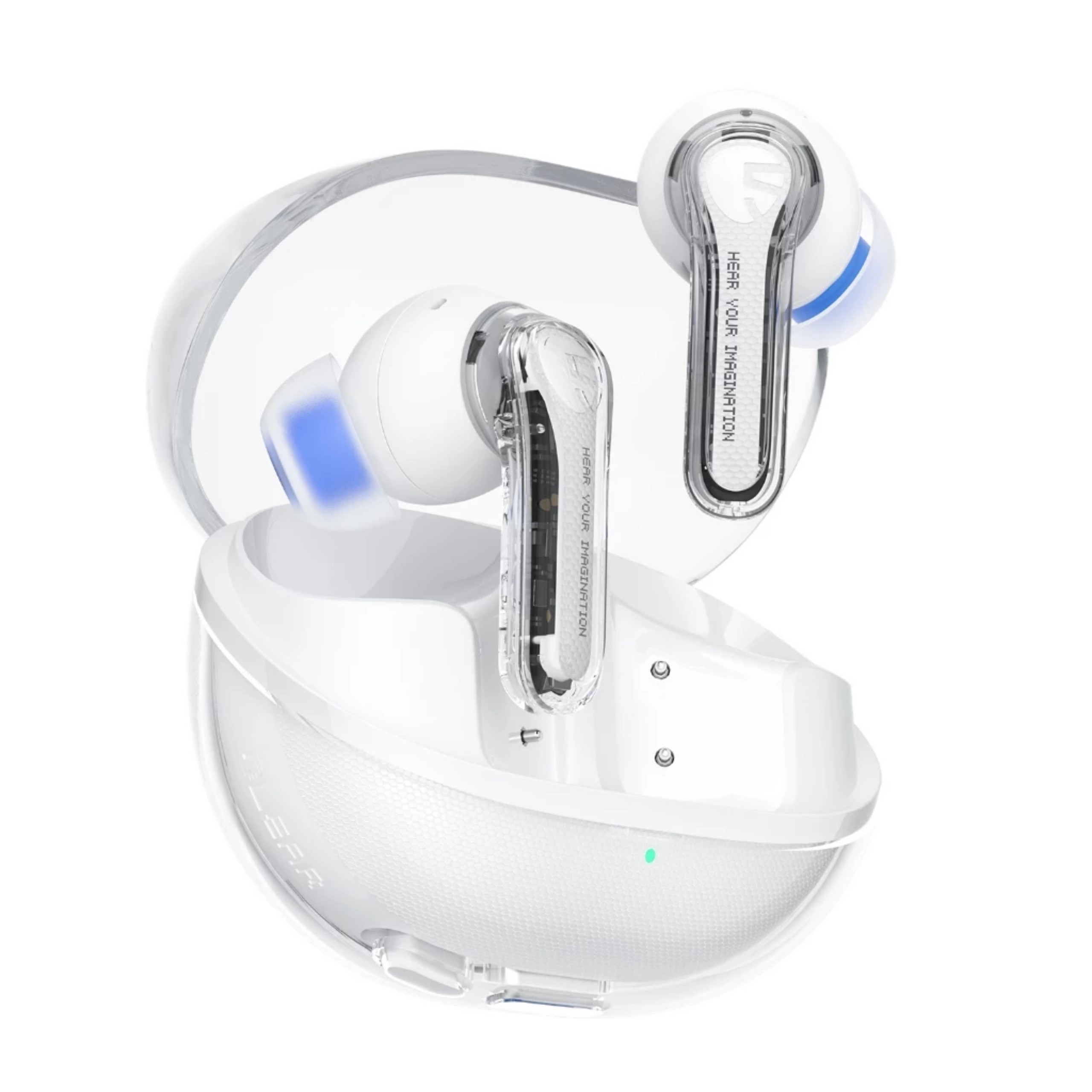 Tai nghe True Wireless SoundPEATS Clear | Trong suốt Trendy | Mic Kép ANC | Bluetooth 5.3 - Hàng Chính Hãng