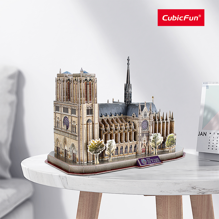 Đồ Chơi CUBIC FUN Trẻ Em Xếp Hình 3D Nat Geo: Nhà Thờ Đức Bà Paris DS0986H