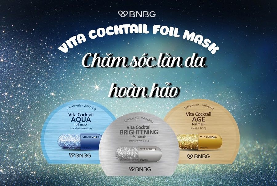 Combo 10 Mặt nạ dưỡng da BNBG Vita CocktailFoil Mask 30ml x10 (Instensive Lifting, Instensive Brightening, Instensive Moisturizing)