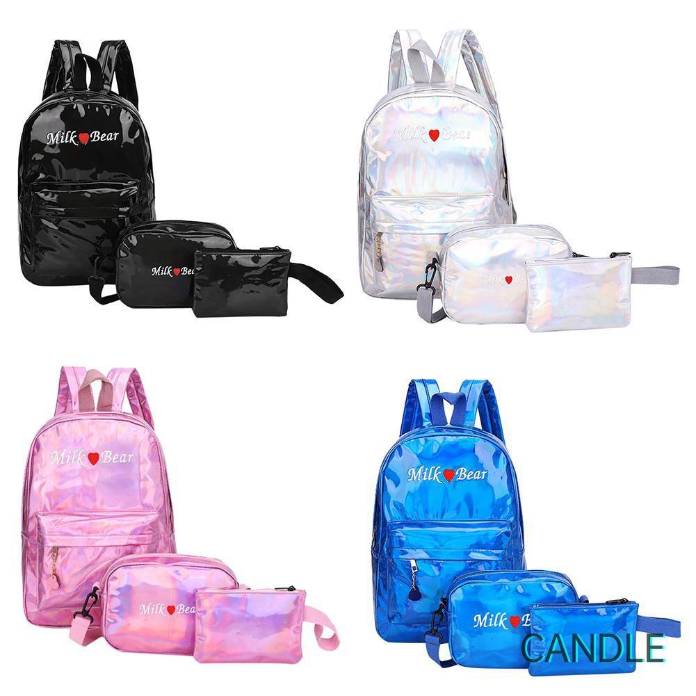 Set 3 Ba Lô Túi Ví Da Thời Trang Unisex