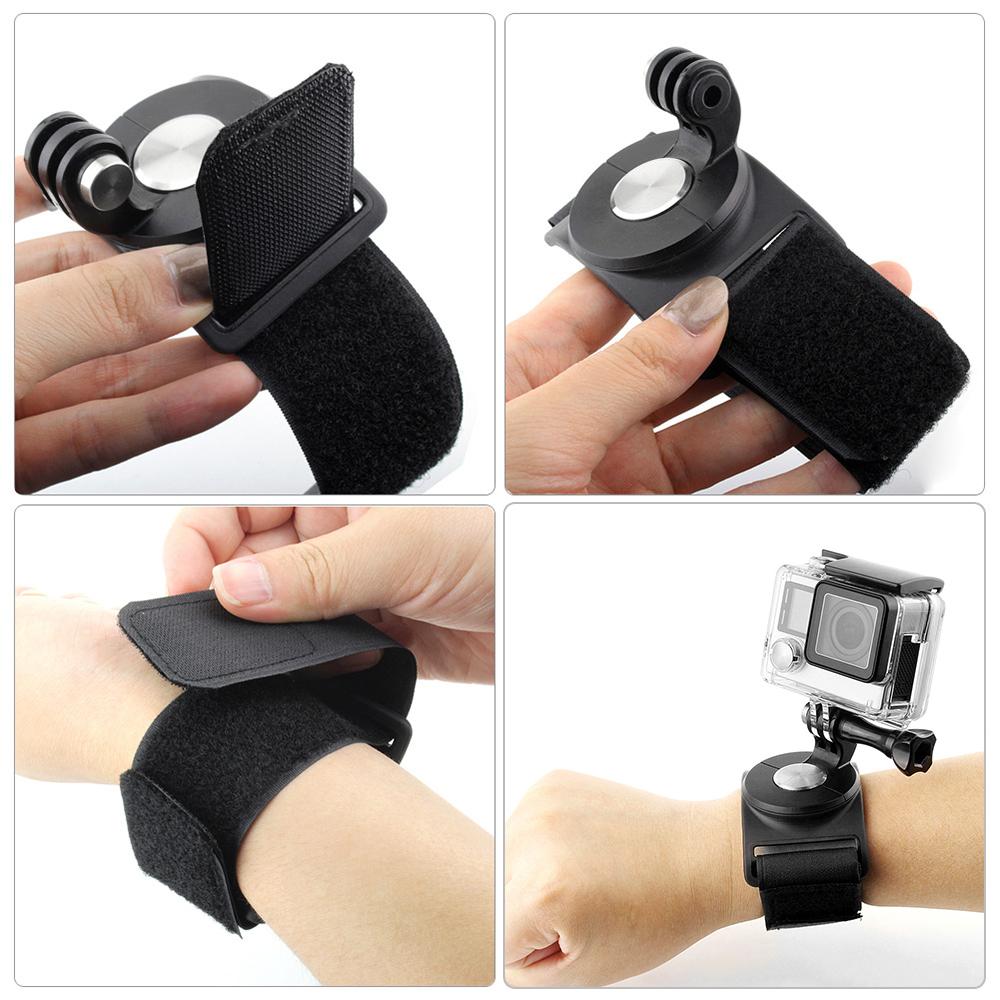 Dây đeo tay máy ảnh Đa chức năng Chụp ảnh Đai giữ cổ tay Xoay 360 ° Tương thích với GoPro Hero 6/5 Xiaoyi