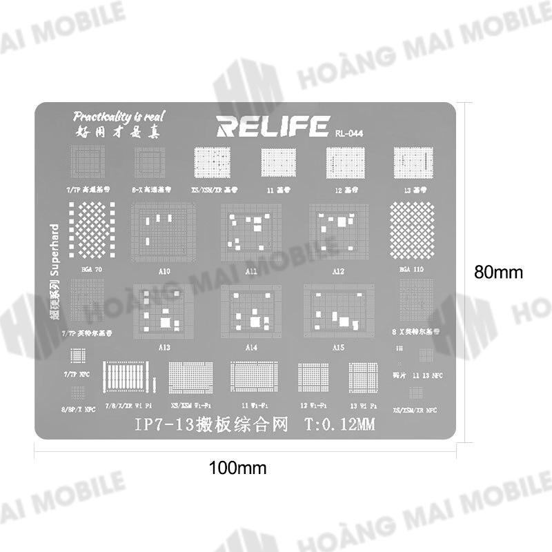 Vỉ làm chân iC màn cho iPhone 6S đến 13 Pro Max RELIFE RL-044 LCD