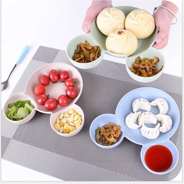 Đĩa Ăn Hình Chuột Hoạt Hình Dễ Thương Chia Ngăn Cho Trẻ Em