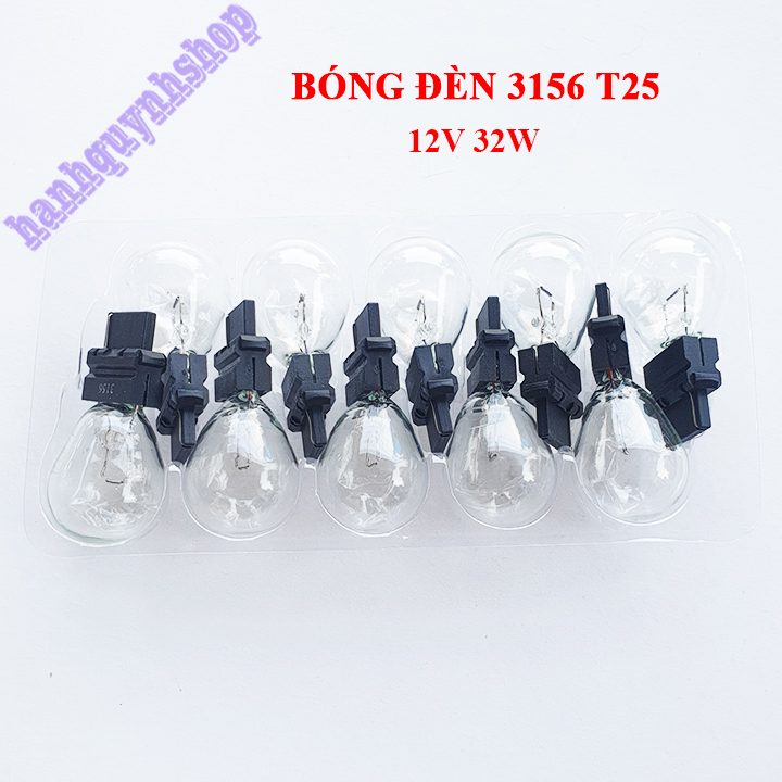 Bộ 2 bóng đèn ô tô T25 3156 1 tóc 12V 32W sợi tóc halogen