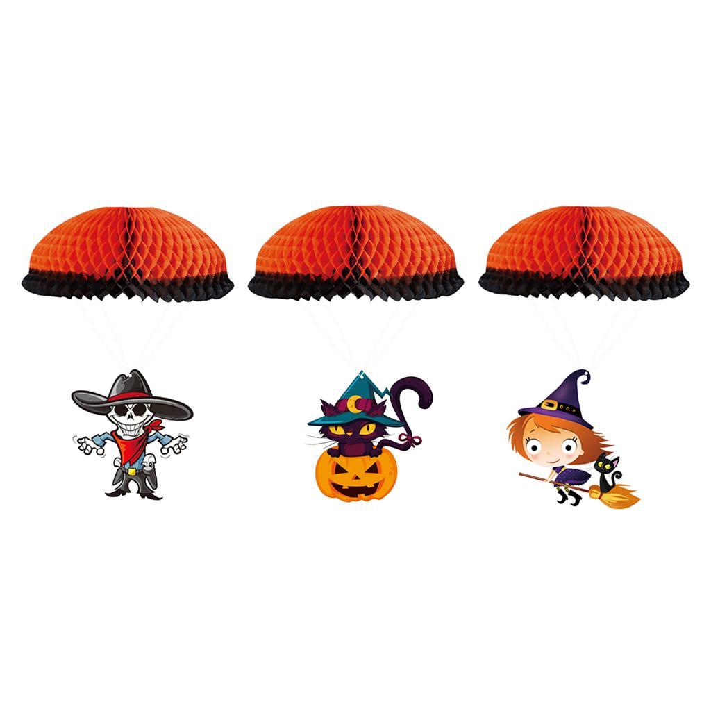 3pcs Halloween Witch Parachute Festival Home Halloween Party Decor Supplies