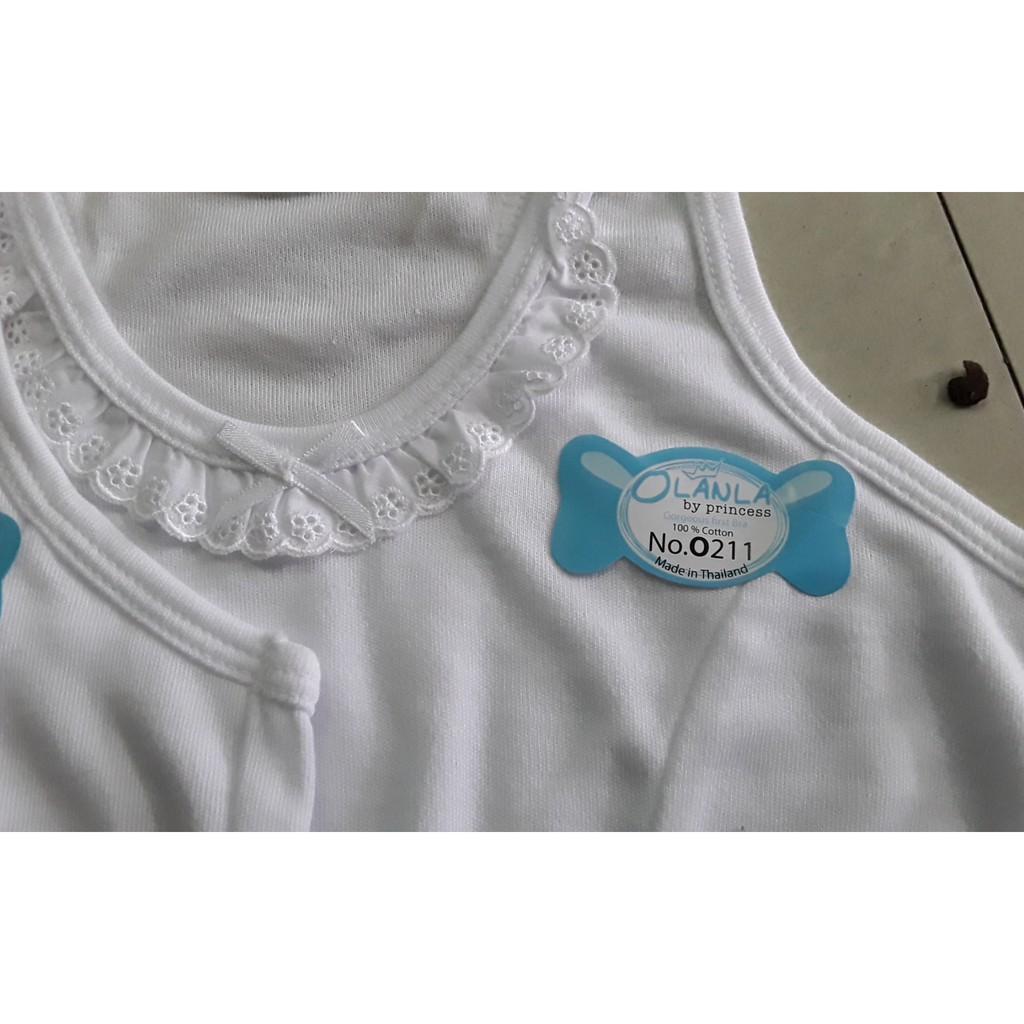 Sét 05 áo lá 3 lỗ học sinh coton hàng thái lan từ 30kg đến 45kg