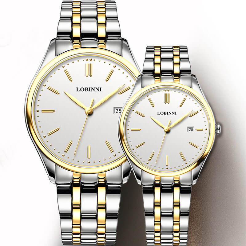 Đồng hồ nữ Lobinni L3017-7 chính hãng Thụy Sỹ ,Kính sapphire ,chống xước ,Chống nước 30m,mặt trắng vỏ vàng dây kim loại thép không gỉ 316L,Máy điện tử (Quartz) ,Bảo hành 24 Tháng,thiết kế đơn giản ,trẻ trung và sang trọng