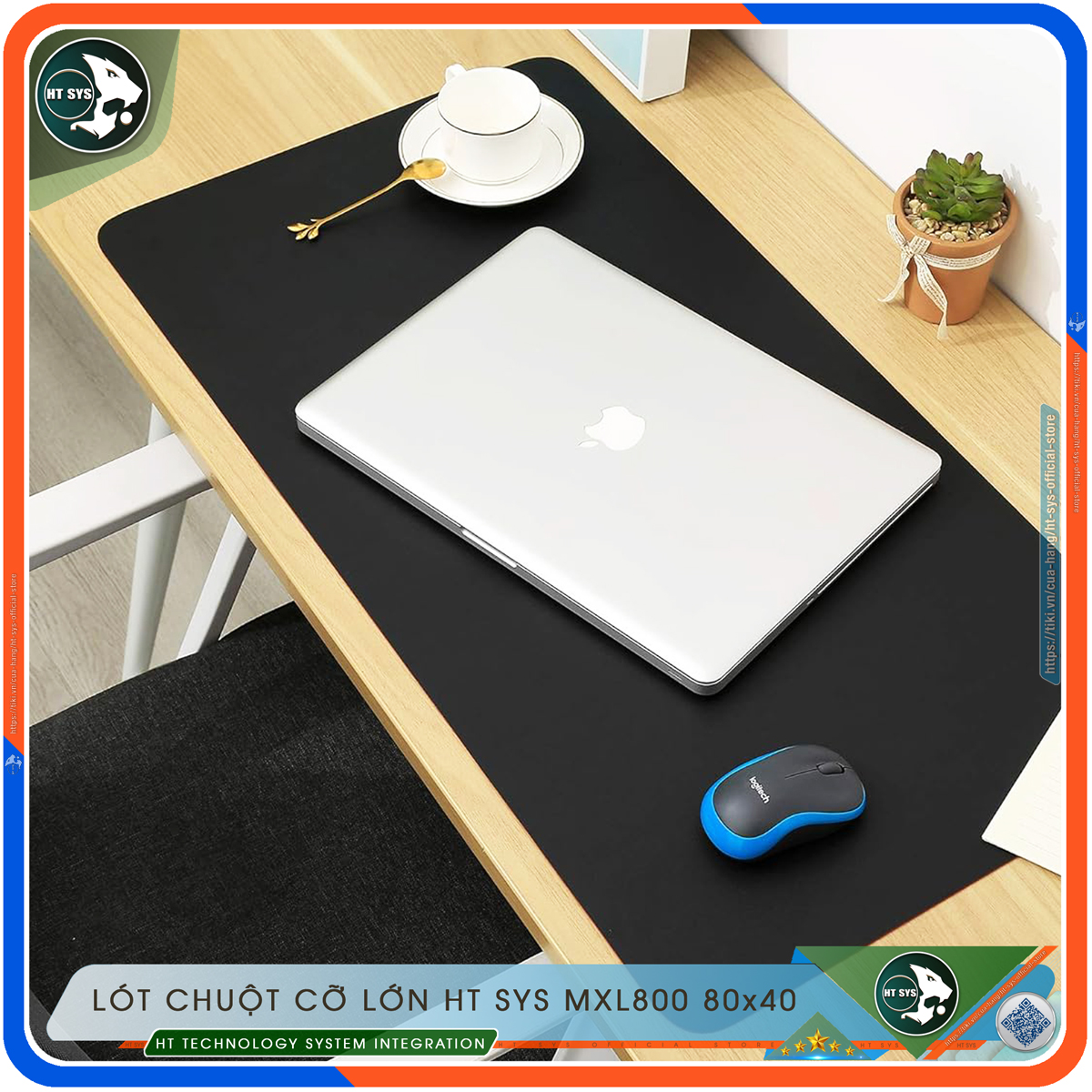 Pad Chuột HT SYS - Miếng Lót Chuột 80x40 Và 90x45 - Chất Liệu Da PU Cao Cấp, Sử Dụng 2 Mặt, Thiết Kế Sang Trọng - Chống Trơn Trượt, Chống Nhăn - Hàng Chính Hãng