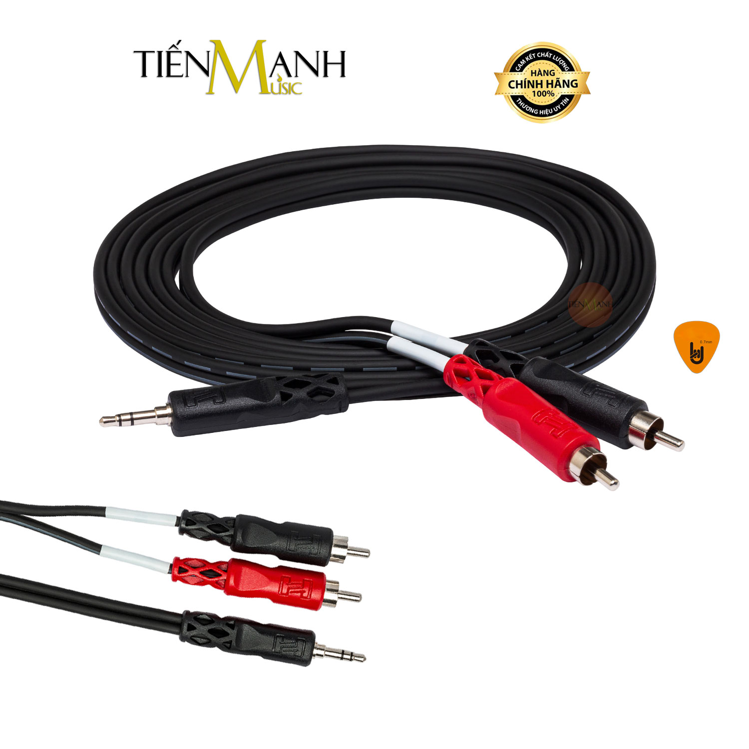 Dây Cáp Chia Tín Hiệu Chữ Y Hosa Đầu 3ly Stereo TRS Sang 2 Đầu Hoa Sen RCA CMR-203, CMR-206, CMR-210, CMR-215, CMR-225 Hàng Chính Hãng - Kèm Móng Gẩy DreamMaker