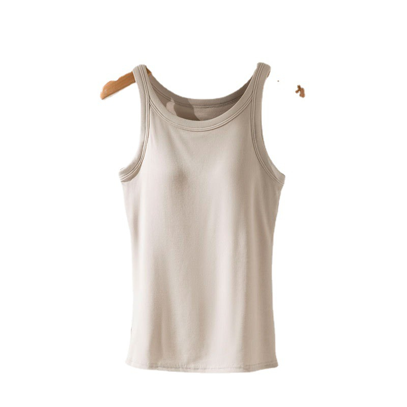 Áo ba lỗ nữ có đệm ngực nâng đỡ vải Viscose tự nhiên mềm mại thoáng mát mã VAA0403