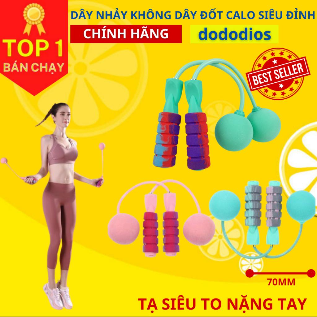 Dây nhảy không dây có tạ bóng to không tiếng ồn tập luyện thể dục thể thao - Chính hãng dododios