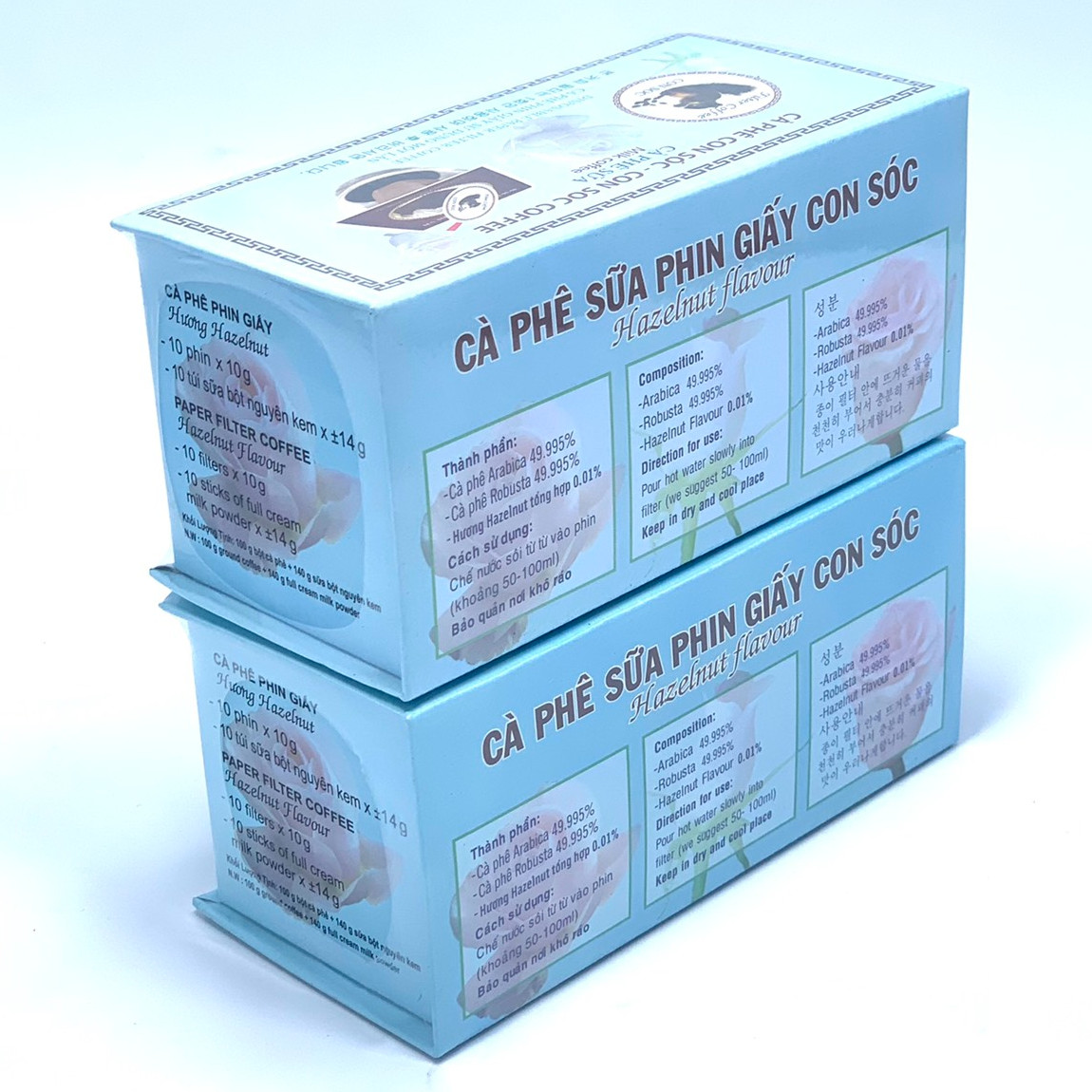 Cà phê Con Sóc Sữa phin Giấy( 02 Hộp 10 Gói)