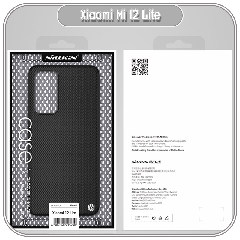 Ốp lưng cho Xiaomi 12 Lite 5G - NE mặt lưng Vải Nillkin viền nhựa TPU dẻo - hàng nhập khẩu