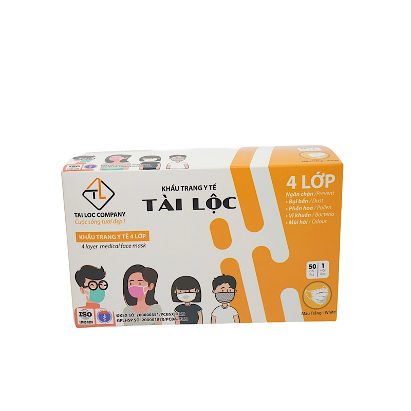 Khẩu Trang Y Tế - 4 Lớp - Hộp 50 Cái