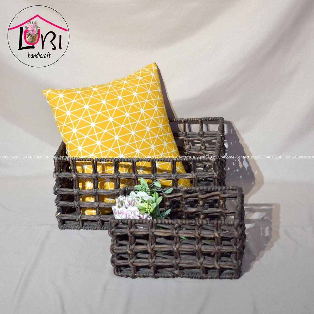 Sọt đựng đồ đan lục bình hình chữ nhật - sang trọng