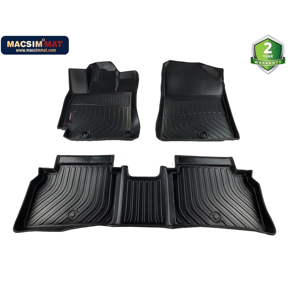 Thảm lót sàn xe ô tô KIA CERATO chất liệu TPV thương hiệu Macsim màu đen