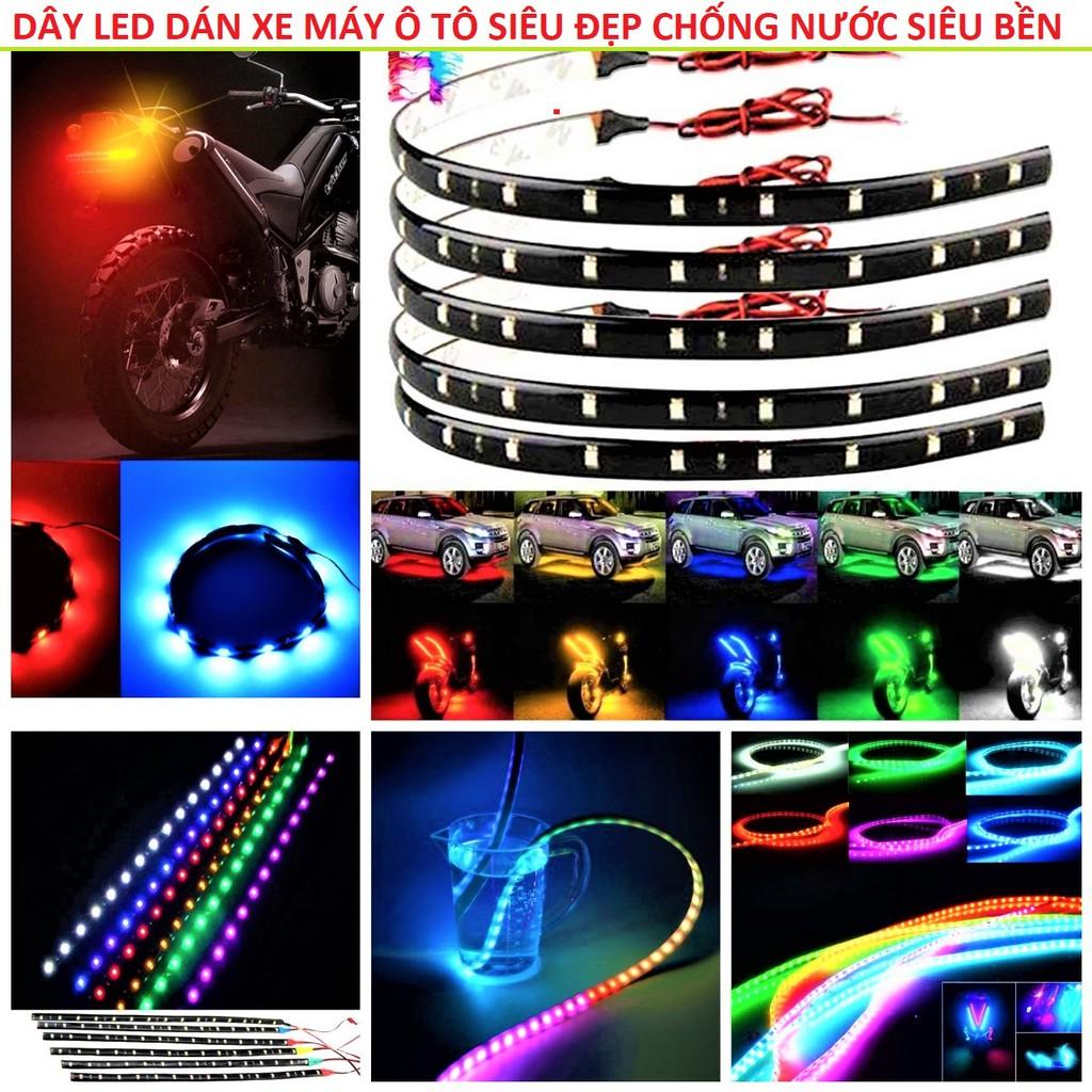 DÂY LED TRANG TRÍ XE MÁY Ô TÔ SIÊU ĐẸP LOẠI TỐT 30CM ( COMBO 2 DÂY )