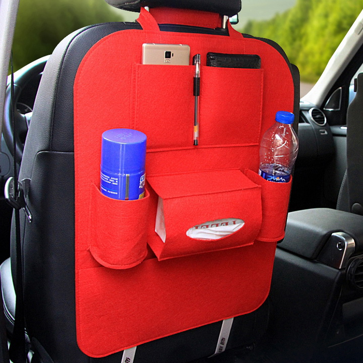 Túi đựng đồ treo lưng ghế ô tô 6 ngăn tiện dụng màu ngẫu nhiên