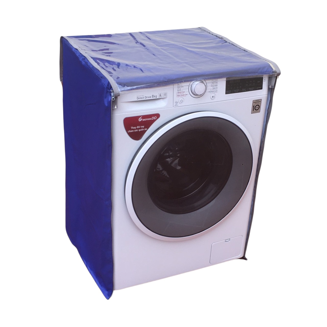 Vỏ bọc máy giặt cửa ngang, áo trùm máy giặt cửa trước chất liệu vải dù chông mưa nắng