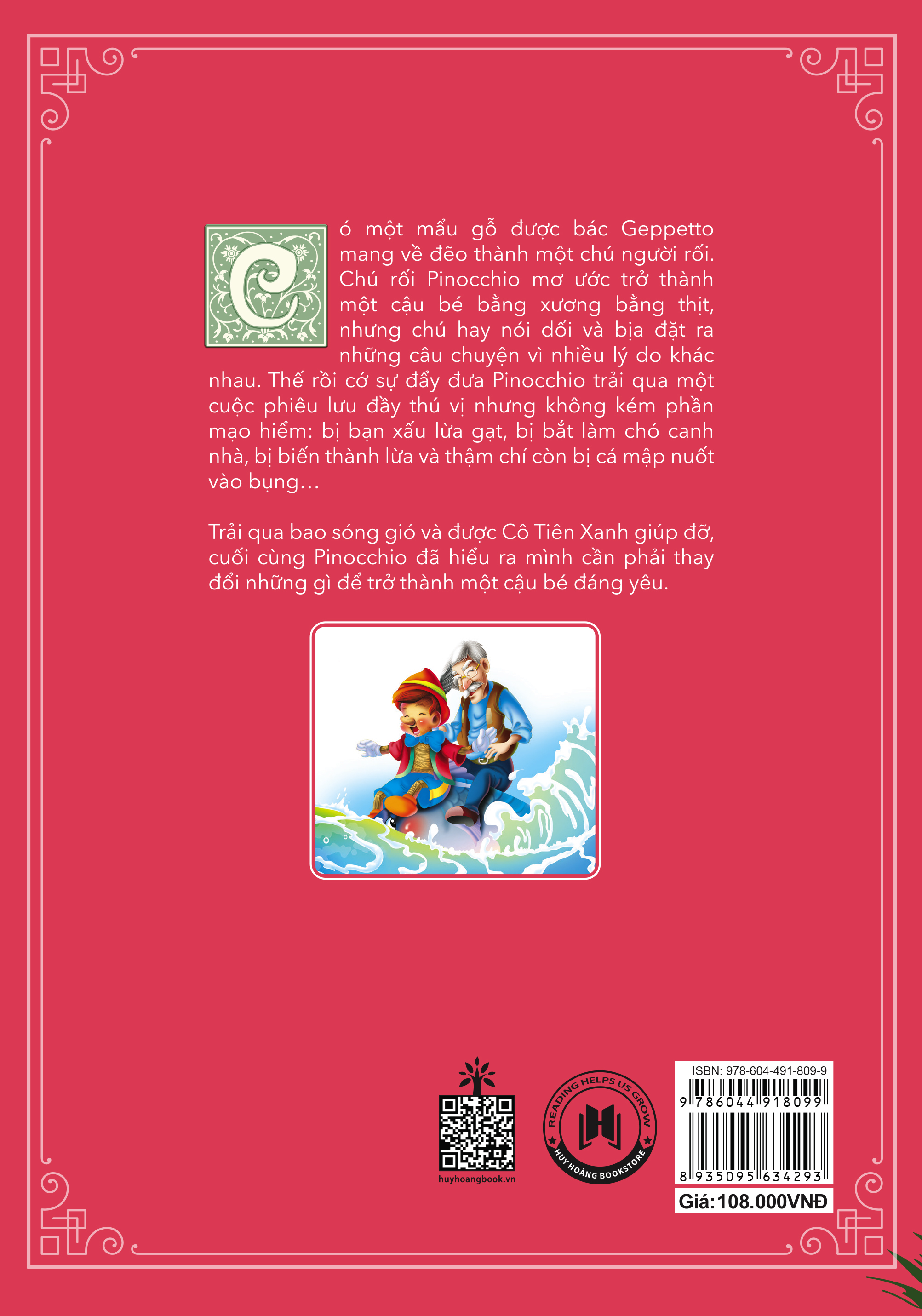 CUỘC PHIÊU LƯU CỦA PINOCCHIO  Tít phụ: Danh tác trong nhà trường