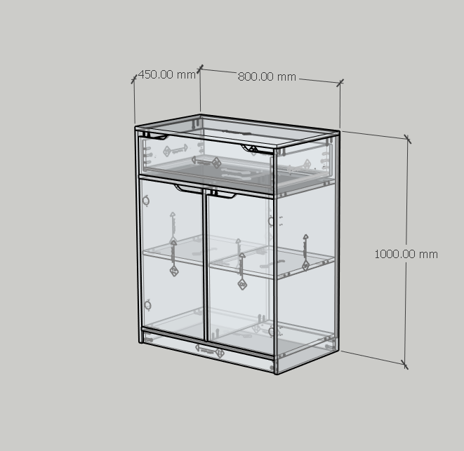 HAPPY FURNITURE , Tủ lưu trữ 1 ngăn kéo 2 cửa mở - ASO, TLT_070 , 80cm x 45cm x 100cm DxRxC