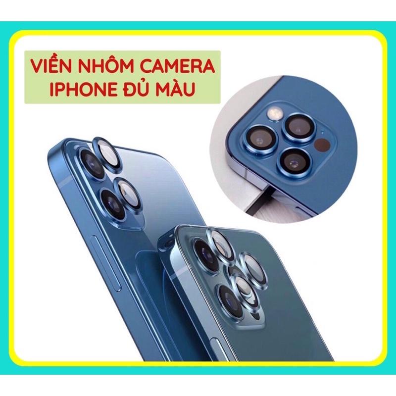 VIỀN NHÔM BẢO VỆ CAMERA ĐỦ MÀU THEO MÁY DÀNH CHO IPHONE 11/11PRO/11ROMAX/12MINI/12/12PRO/12PROMAX