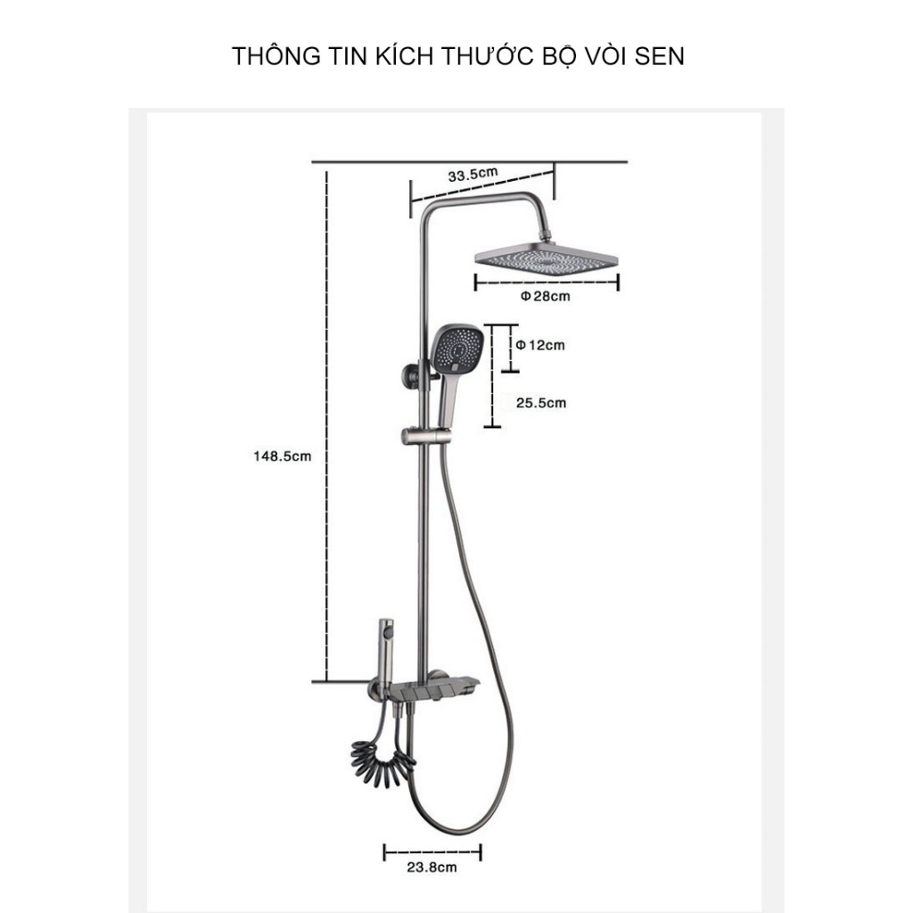 Vòi Sen Tắm Nóng Lạnh Thế Hệ Mới Cho Nhà Tắm Tiện Nghi Điều Chỉnh Phím Piano Lõi Van Sứ