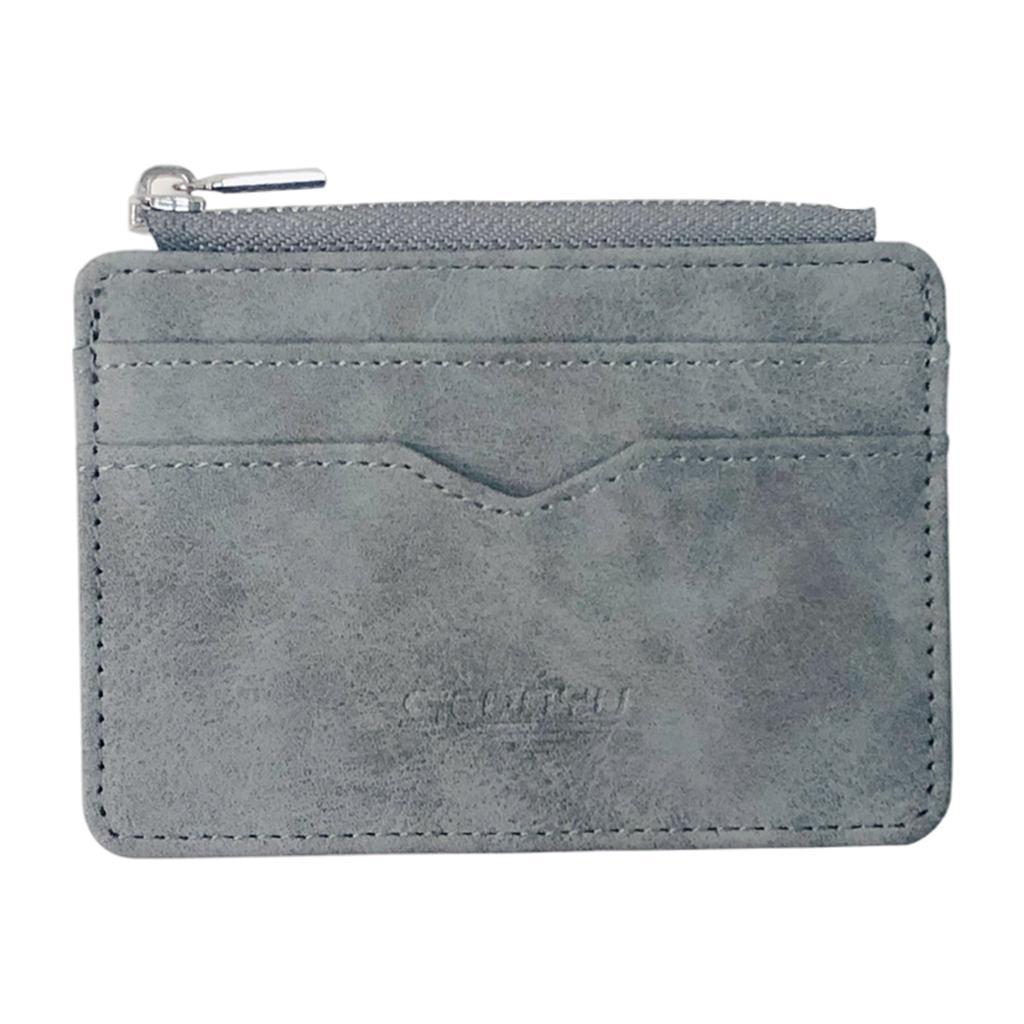 2 PCS Slim Credit Card Holder PU Leather Mini Portable Fashion Unisex Wallet