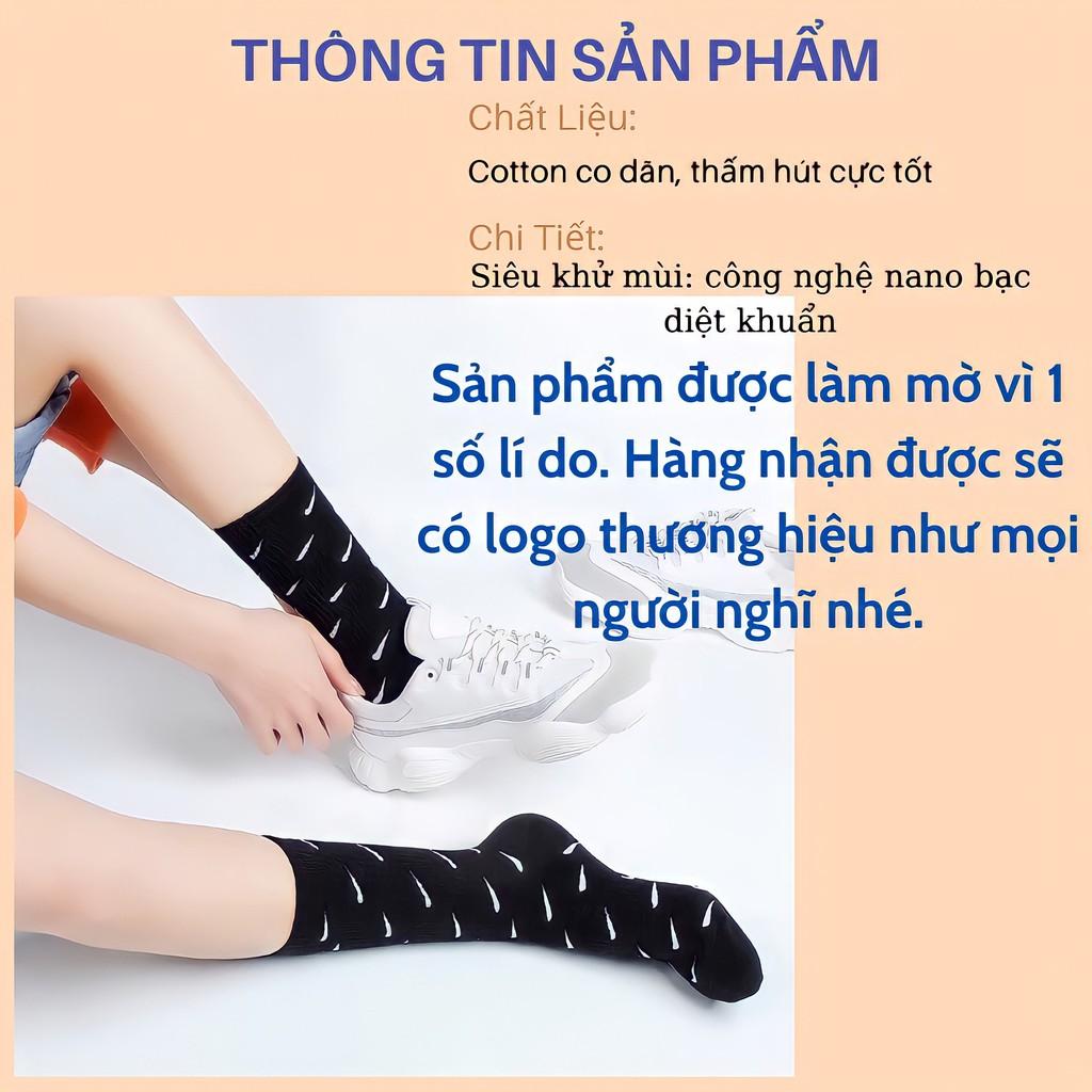 Tất cổ cao nữ nam kháng khuẩn,khử mùi in logo Dệt kim Cao Cấp FFSTORE