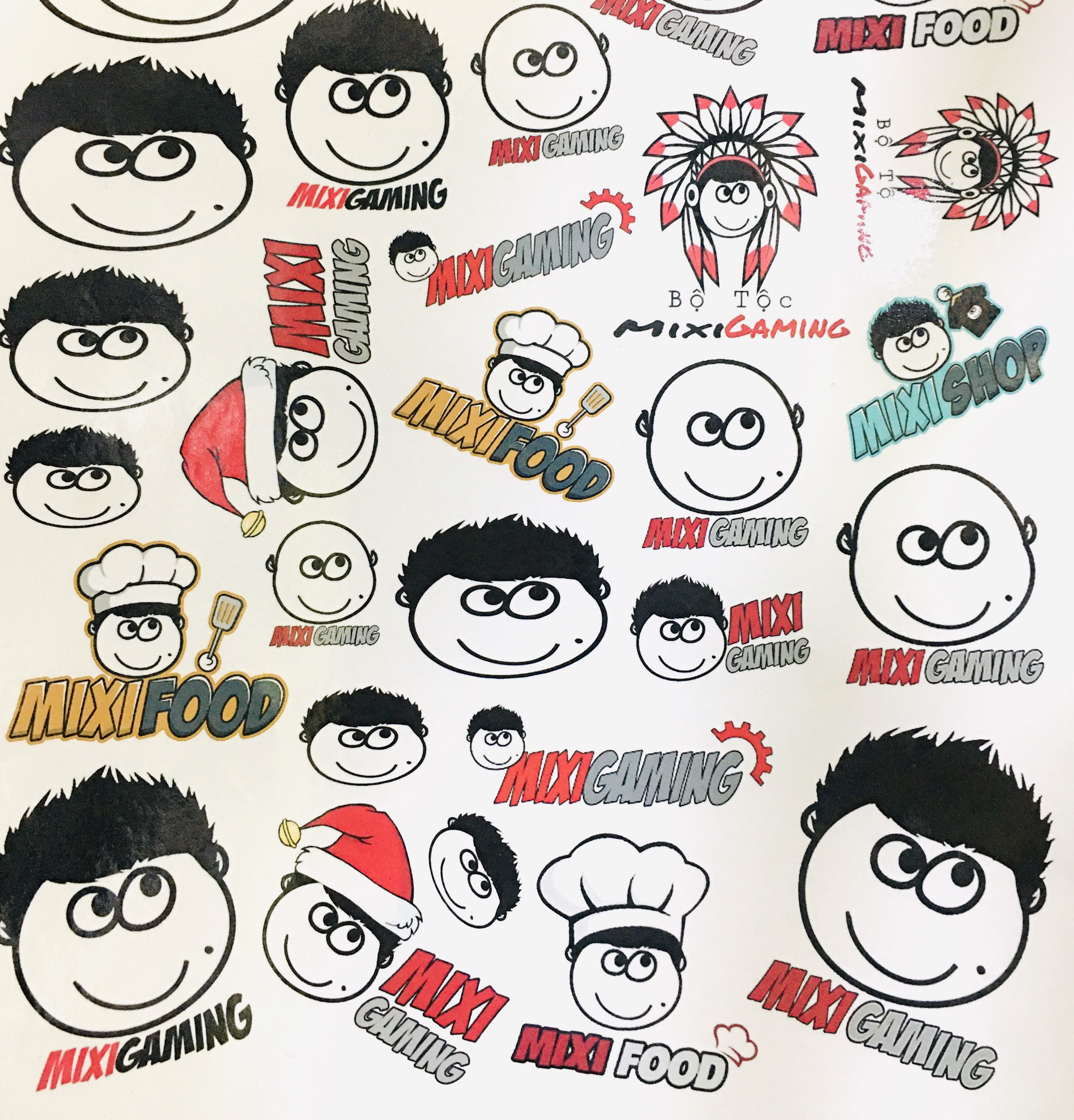 Set 30 Sticker Hình Độ Mixi