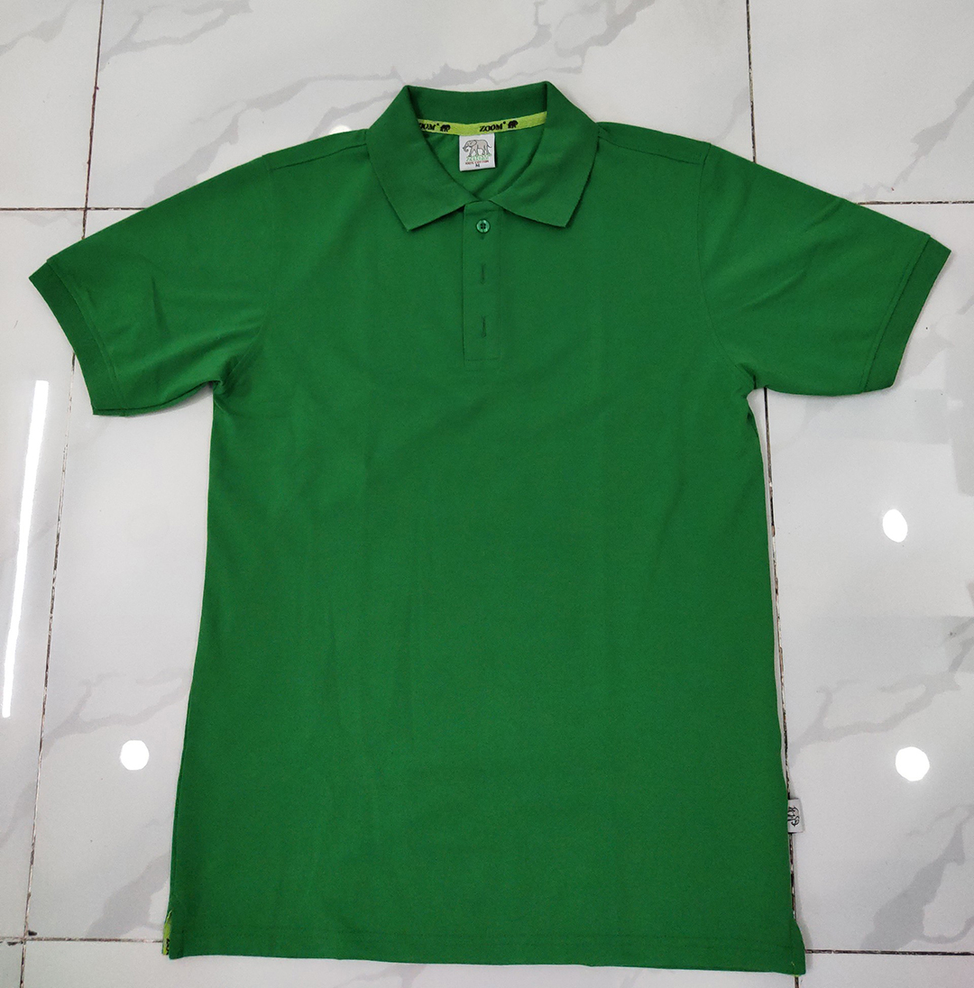 Áo thun nam vải cá sấu co giãn 4 chiều, kiểu may cao cấp cổ bẻ, tay bo, có xẻ lai - Màu xanh két