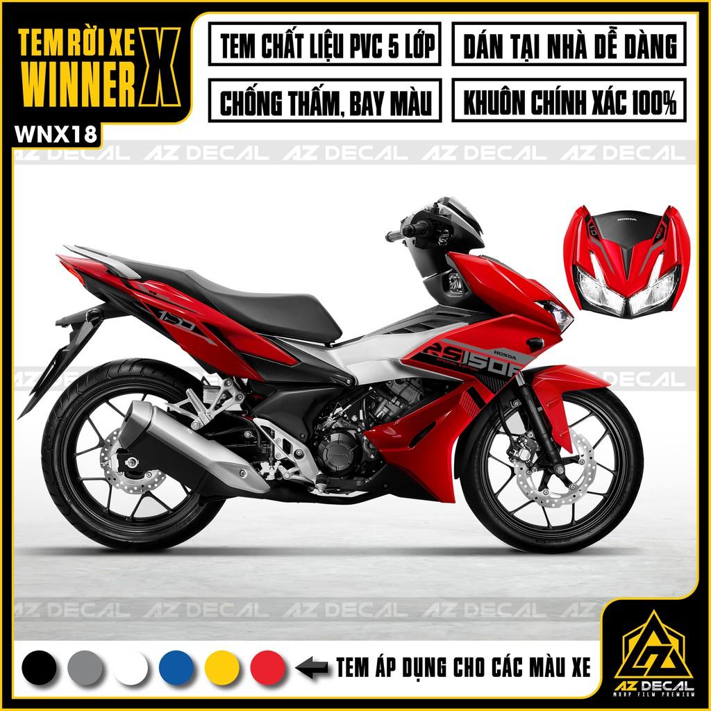 Tem Rời Xe Winner X Mẫu RS150R Cá Tính | WNX18 | Decal Chế Xe Máy Chất Liệu PVC Cao Cấp