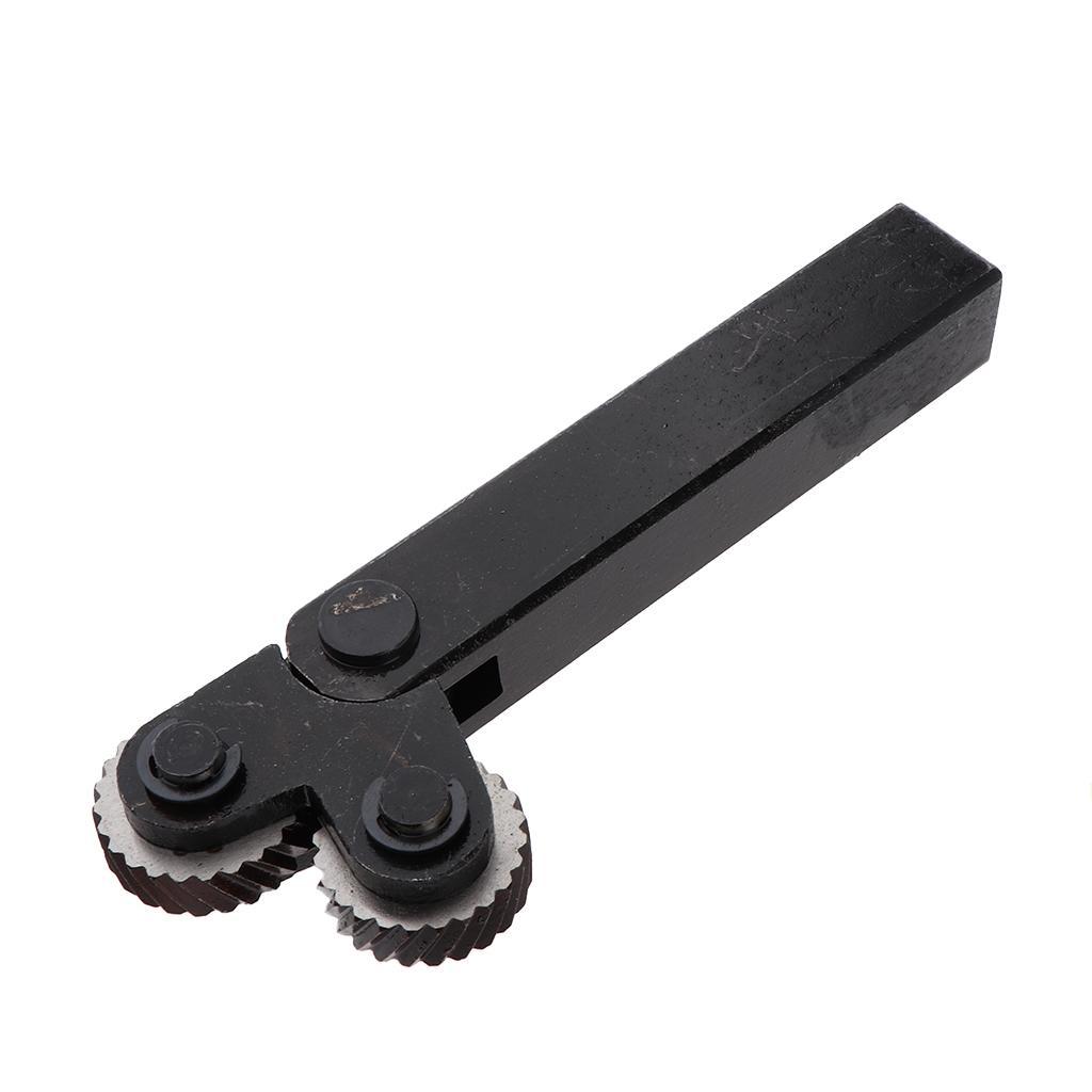 2 Pieces Knurling Knurler Tool Holder Diagonal Linear Knurl Tool Lathe