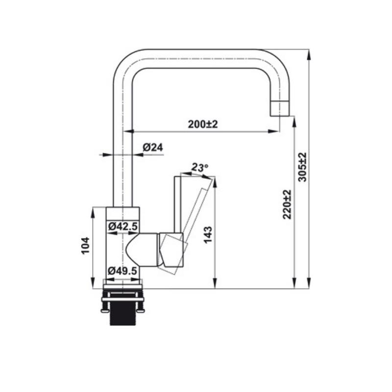 Vòi Rửa Chén Hafele HT21-CH1F220U 577.55.250 - Công Nghệ Mạ StarShine - Hàng Chính Hãng