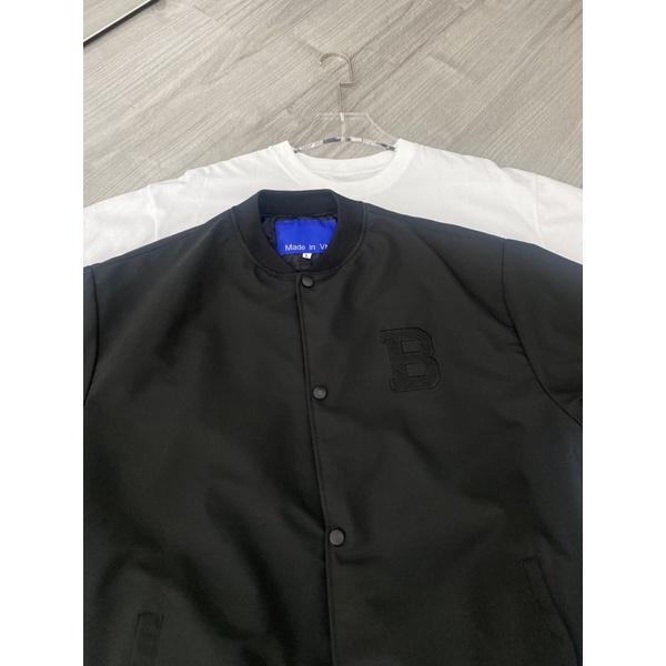 Áo bomber dù thêu da siêu hot áo bomber unisex hàn quốc