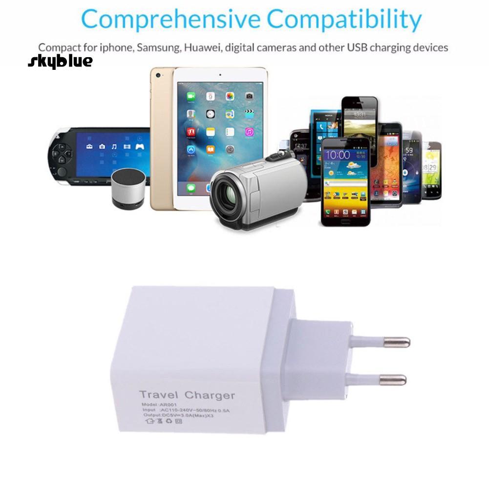 Củ sạc nguồn AC dành cho điện thoại gồm 1/2/3 lỗ cắm USB 5V/4A