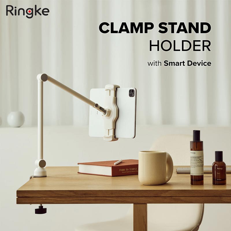 Giá đỡ cho điện thoại, máy tính bảng RINGKE Clamp Stand Holder - Hàng Chính Hãng