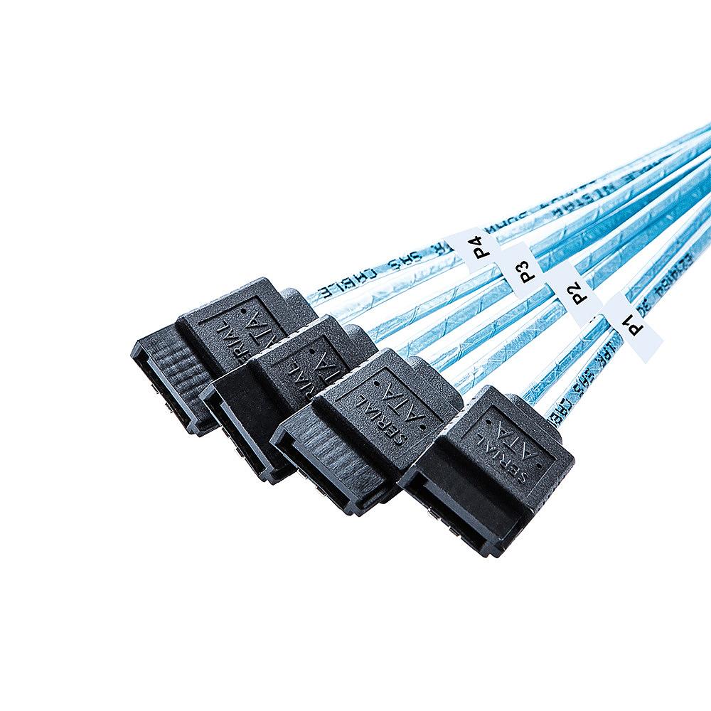 Cáp dữ liệu máy chủ Mini SAS SFF-8087 đến 4 SATA Hard Disk Cable với tốc độ truyền 12Gbps 22,5Gbit / s Băng thông 1M