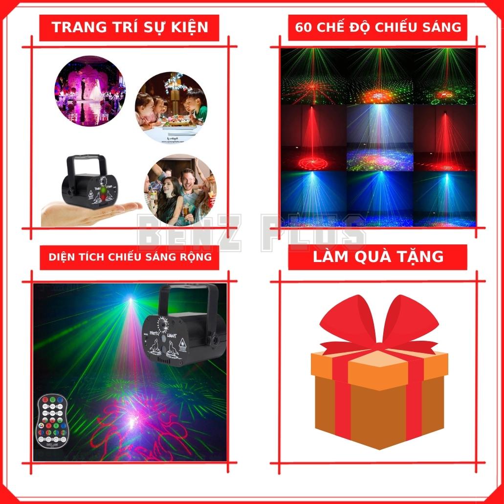 Đèn laser sân khấu, phòng bay, bar karaoke nháy theo nhạc, đèn party lights trang trí sự kiện, sinh nhật