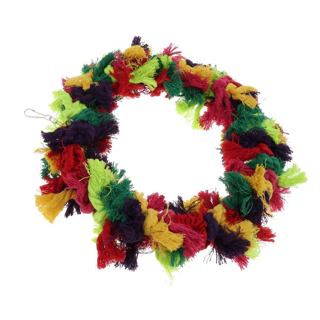 Parrot Pet Bird Bites Climb Chew Toys Hanging Cockatiel Parakeet Swing Cage
