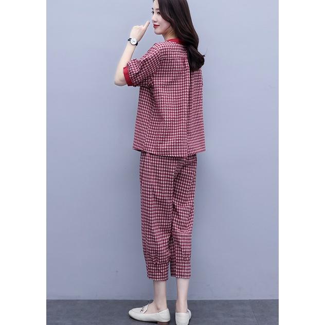 Bộ Đũi Nữ Kẻ Sọc - Thiết kế kiểu dáng đơn giản và thoải mái - Chất liệu vải đũi cao cấp