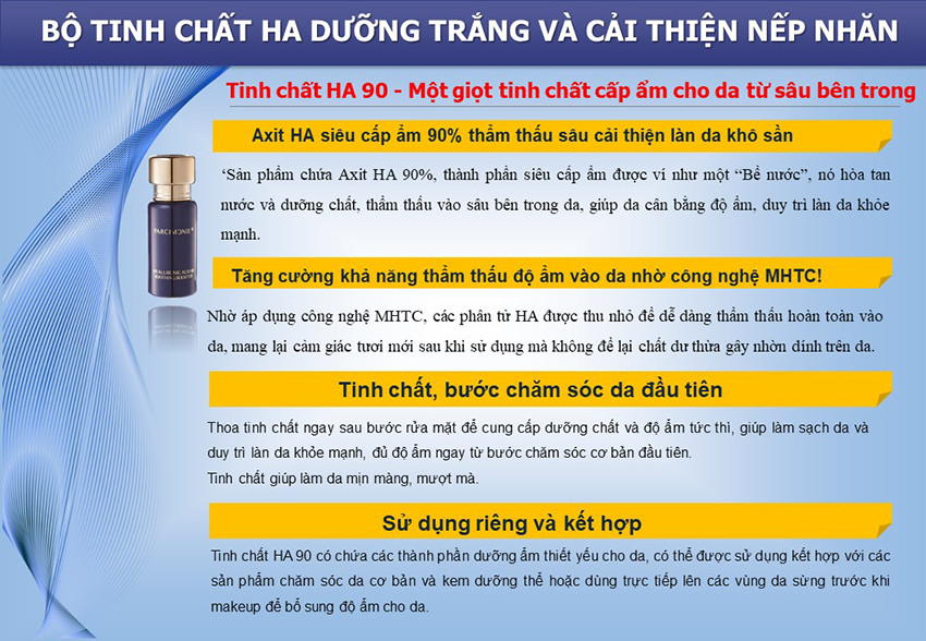 Bộ Tinh Chất HA 90 S+Miracle Dưỡng Ẩm, Chống Nhăn 15ml/lọ, Set/3 lọ