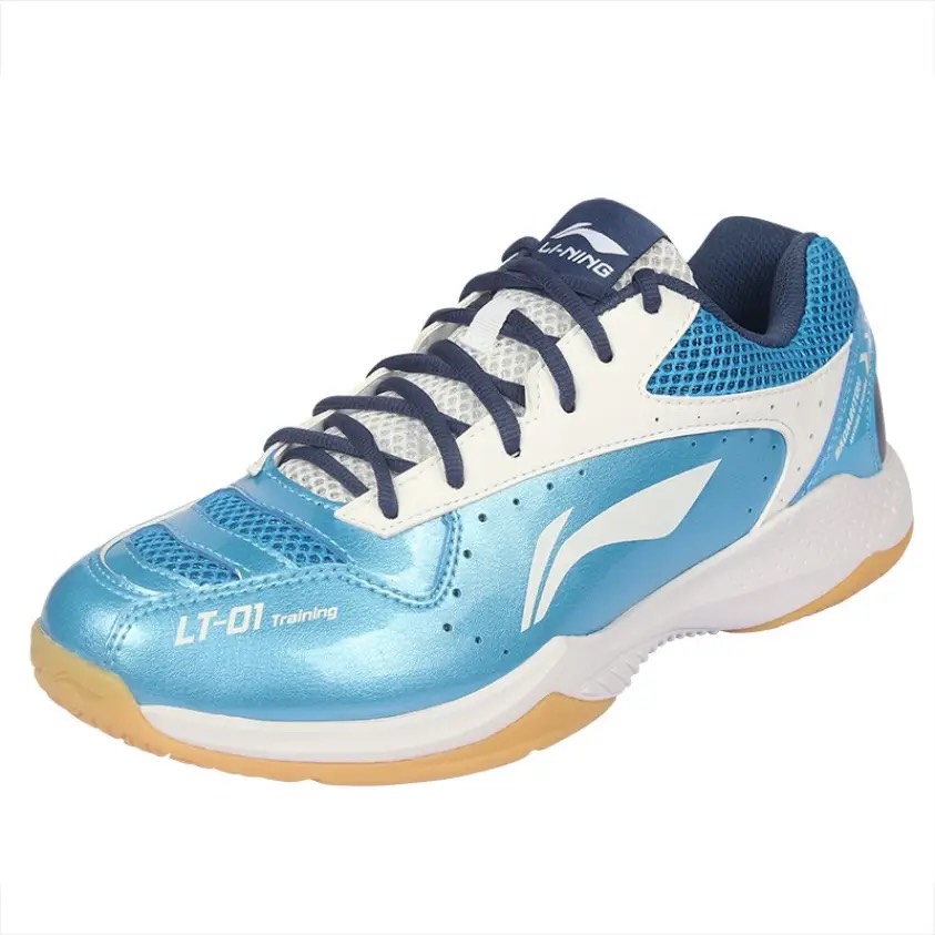 Giày cầu lông nam Lining AYTS024-2 mẫu mới màu xanh-tặng tất thể thao bendu