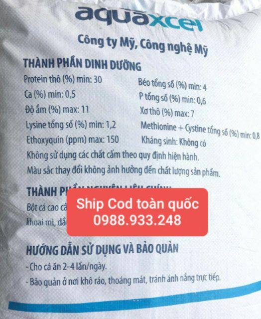 Cám Cargill đạm 30%(Túi 2kg) thức ăn cá Rô, chép, trắm và làm Mồi câu cá