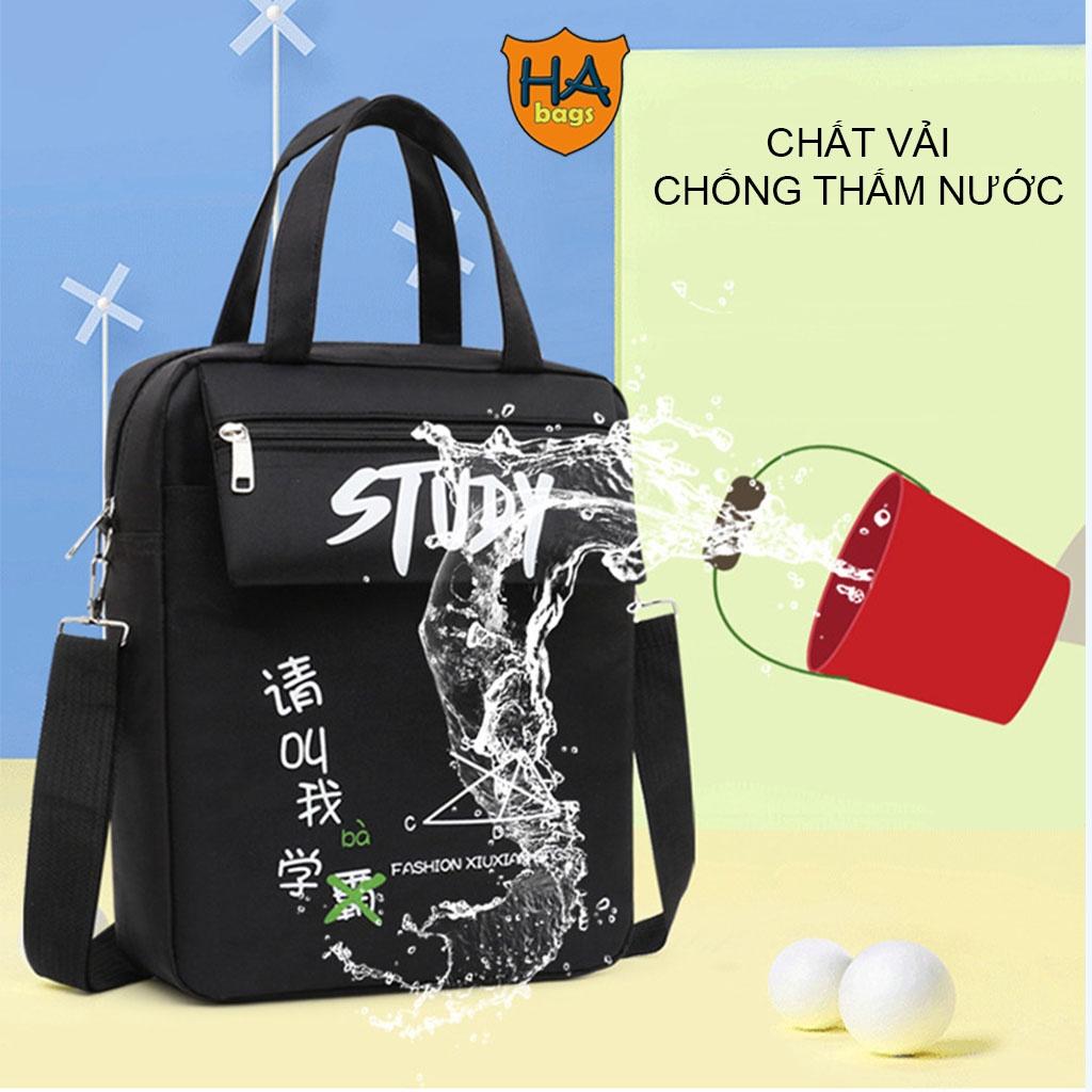 Túi xách học thêm HA1025, balo đi học cho học sinh kích thước 31x27x8cm